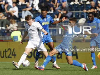 Scott McTominay of Napoli and Alberto Grassi of Empoli play during the Serie A soccer match between Empoli FC and SSC Napoli at Stadio Carlo...