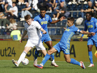 Scott McTominay of Napoli and Alberto Grassi of Empoli play during the Serie A soccer match between Empoli FC and SSC Napoli at Stadio Carlo...