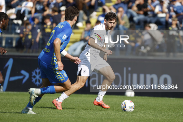 Napoli's Khvicha Kvaratskhelia plays during the Serie A soccer match between Empoli FC and SSC Napoli at Stadio Carlo Castellani in Empoli,...