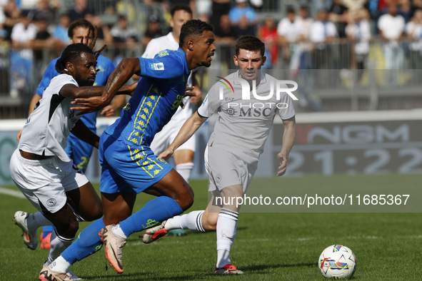 Napoli's Billy Gilmour plays during the Serie A soccer match between Empoli FC and SSC Napoli at Stadio Carlo Castellani in Empoli, Italy, o...