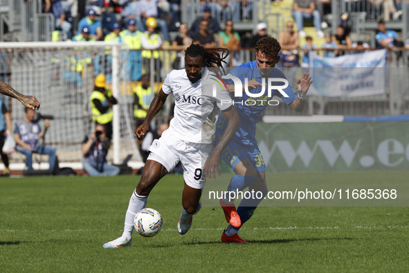 Frank Zambo Anguissa of Napoli plays during the Serie A soccer match between Empoli FC and SSC Napoli at Stadio Carlo Castellani in Empoli,...