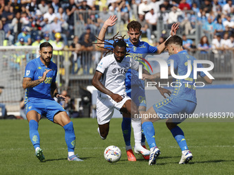 Frank Zambo Anguissa of Napoli plays during the Serie A soccer match between Empoli FC and SSC Napoli at Stadio Carlo Castellani in Empoli,...