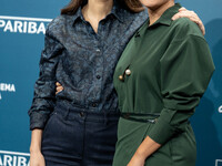 Barbara Ronchi and Serena Rossi attend the ''Il Treno Dei Bambini'' photocall during the 19th Rome Film Festival at Auditorium Parco Della M...