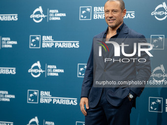 Stefano Accorsi attends the ''Il Treno Dei Bambini'' photocall during the 19th Rome Film Festival at Auditorium Parco Della Musica in Rome,...