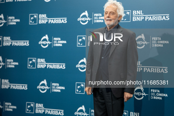 Nicola Piovani attends the ''Il Treno Dei Bambini'' photocall during the 19th Rome Film Festival at Auditorium Parco Della Musica in Rome, I...