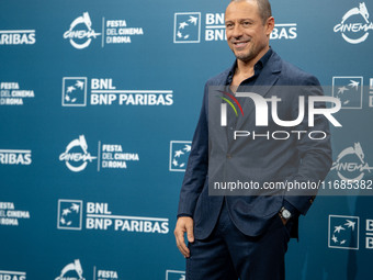 Stefano Accorsi attends the ''Il Treno Dei Bambini'' photocall during the 19th Rome Film Festival at Auditorium Parco Della Musica in Rome,...