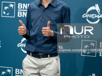 Christian Cervone attends the ''Il Treno Dei Bambini'' photocall during the 19th Rome Film Festival at Auditorium Parco Della Musica in Rome...