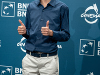 Christian Cervone attends the ''Il Treno Dei Bambini'' photocall during the 19th Rome Film Festival at Auditorium Parco Della Musica in Rome...