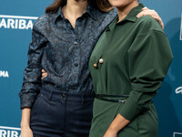 Barbara Ronchi and Serena Rossi attend the ''Il Treno Dei Bambini'' photocall during the 19th Rome Film Festival at Auditorium Parco Della M...