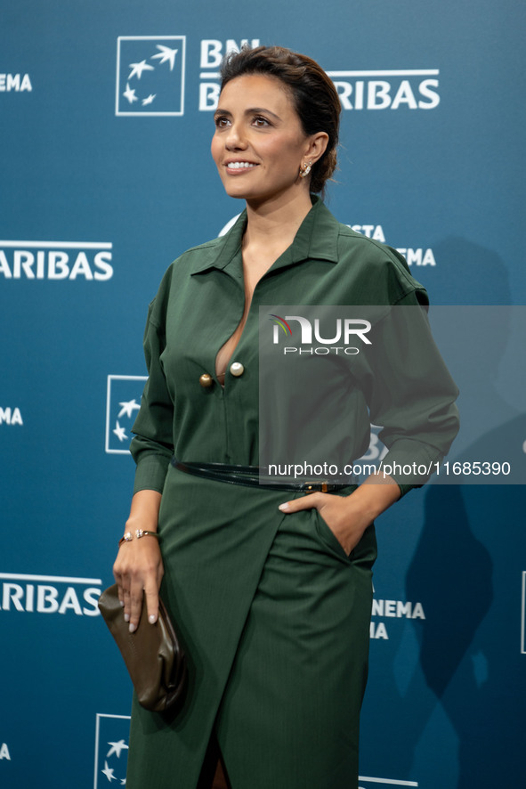 Serena Rossi attends the ''Il Treno Dei Bambini'' photocall during the 19th Rome Film Festival at Auditorium Parco Della Musica in Rome, Ita...