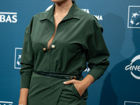 Serena Rossi attends the ''Il Treno Dei Bambini'' photocall during the 19th Rome Film Festival at Auditorium Parco Della Musica in Rome, Ita...