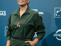 Serena Rossi attends the ''Il Treno Dei Bambini'' photocall during the 19th Rome Film Festival at Auditorium Parco Della Musica in Rome, Ita...