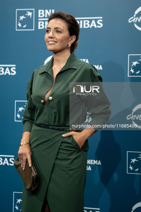 Serena Rossi attends the ''Il Treno Dei Bambini'' photocall during the 19th Rome Film Festival at Auditorium Parco Della Musica in Rome, Ita...