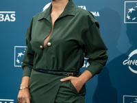 Serena Rossi attends the ''Il Treno Dei Bambini'' photocall during the 19th Rome Film Festival at Auditorium Parco Della Musica in Rome, Ita...