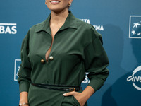 Serena Rossi attends the ''Il Treno Dei Bambini'' photocall during the 19th Rome Film Festival at Auditorium Parco Della Musica in Rome, Ita...