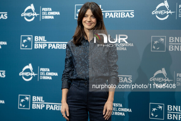 Barbara Ronchi attends the ''Il Treno Dei Bambini'' photocall during the 19th Rome Film Festival at Auditorium Parco Della Musica in Rome, I...