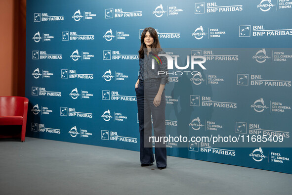 Barbara Ronchi attends the ''Il Treno Dei Bambini'' photocall during the 19th Rome Film Festival at Auditorium Parco Della Musica in Rome, I...