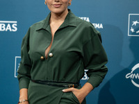 Serena Rossi attends the ''Il Treno Dei Bambini'' photocall during the 19th Rome Film Festival at Auditorium Parco Della Musica in Rome, Ita...