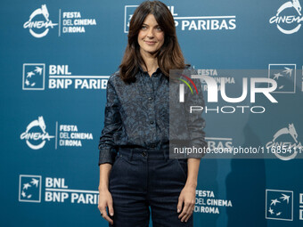 Barbara Ronchi attends the ''Il Treno Dei Bambini'' photocall during the 19th Rome Film Festival at Auditorium Parco Della Musica in Rome, I...