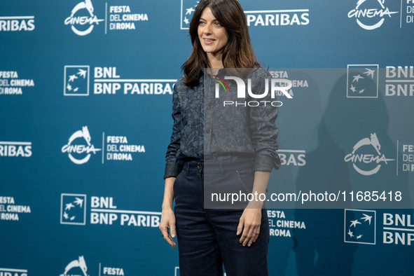 Barbara Ronchi attends the ''Il Treno Dei Bambini'' photocall during the 19th Rome Film Festival at Auditorium Parco Della Musica in Rome, I...