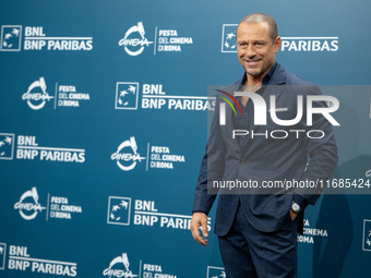 Stefano Accorsi attends the ''Il Treno Dei Bambini'' photocall during the 19th Rome Film Festival at Auditorium Parco Della Musica in Rome,...