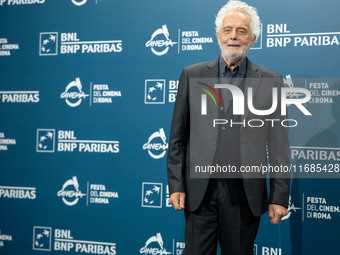 Nicola Piovani attends the ''Il Treno Dei Bambini'' photocall during the 19th Rome Film Festival at Auditorium Parco Della Musica in Rome, I...