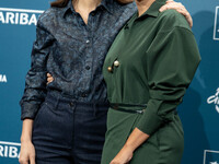 Barbara Ronchi and Serena Rossi attend the ''Il Treno Dei Bambini'' photocall during the 19th Rome Film Festival at Auditorium Parco Della M...