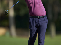 Daniel Brown of England tees off on the 2nd hole on the fourth day of the Estrella Damm N.A. Andalucia Masters 2024 at Real Club de Golf Sot...