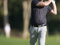 Andy Sullivan of England tees off on the 2nd hole on the fourth day of the Estrella Damm N.A. Andalucia Masters 2024 at Real Club de Golf So...