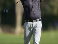 Andy Sullivan of England tees off on the 2nd hole on the fourth day of the Estrella Damm N.A. Andalucia Masters 2024 at Real Club de Golf So...