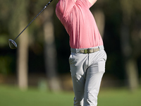 Jacques Kruyswijk of South Africa tees off on the 2nd hole on the fourth day of the Estrella Damm N.A. Andalucia Masters 2024 at Real Club d...