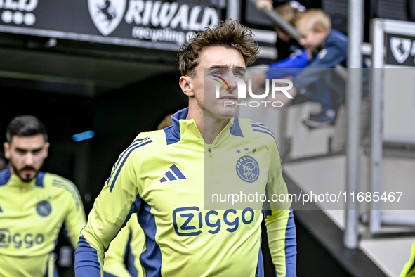 AFC Ajax Amsterdam defender Youri Baas plays during the match between Heracles Almelo and Ajax at the Asito Stadium for the Dutch Eredivisie...