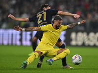 Gustav Isaksen of SS Lazio and Nicolo Fagioli of Juventus FC battle for the ball during the Juventus FC vs. SS Lazio match, the 8th turn of...