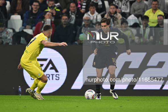 Kenan Yildiz of Juventus FC is in action during the Juventus FC vs. SS Lazio match, the 8th round of the Italian Lega Serie A Enilive 24/25,...