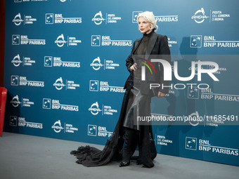 Julia Fox attends the ''The Trainer'' photocall during the 19th Rome Film Festival at Auditorium Parco Della Musica in Rome, Italy, on Octob...