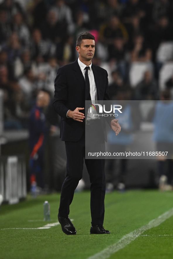 Head coach Thiago Motta of Juventus FC looks on during the match between Juventus FC and SS Lazio in the 8th round of Italian Lega Serie A E...