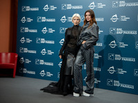 Julia Fox and Bella Thorne attend ''The Trainer'' photocall during the 19th Rome Film Festival at Auditorium Parco Della Musica in Rome, Ita...