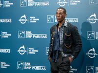 Joshua Uduma attends the ''The Trainer'' photocall during the 19th Rome Film Festival at Auditorium Parco Della Musica in Rome, Italy, on Oc...