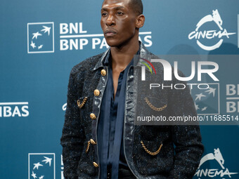 Joshua Uduma attends the ''The Trainer'' photocall during the 19th Rome Film Festival at Auditorium Parco Della Musica in Rome, Italy, on Oc...