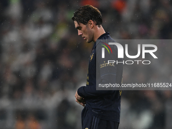 Dusan Vlahovic of Juventus FC looks on during the Juventus FC - SS Lazio match, 8th turn of Italian Lega Serie A Enilive 24/25, in Allianz S...