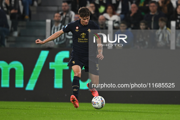 Nicolo Savona of Juventus FC is in action during the Juventus FC vs. SS Lazio match, the 8th round of the Italian Lega Serie A Enilive 24/25...