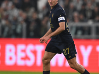 Andrea Cambiaso of Juventus FC is in action during the match between Juventus FC and SS Lazio in the 8th round of the Italian Lega Serie A E...