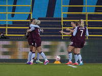 Teams shake hands during the Barclays FA Women's Super League match between Manchester City and Aston Villa at the Joie Stadium in Mancheste...