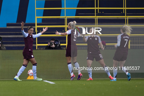 Teams shake hands during the Barclays FA Women's Super League match between Manchester City and Aston Villa at the Joie Stadium in Mancheste...