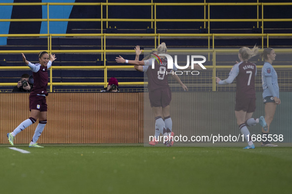 Teams shake hands during the Barclays FA Women's Super League match between Manchester City and Aston Villa at the Joie Stadium in Mancheste...