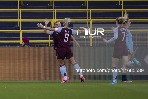 Teams shake hands during the Barclays FA Women's Super League match between Manchester City and Aston Villa at the Joie Stadium in Mancheste...