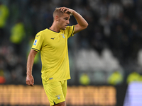 Gustav Isaksen of SS Lazio looks on during the Juventus FC - SS Lazio match, 8th turn of Italian Lega Serie A Enilive 24/25 in Allianz Stadi...