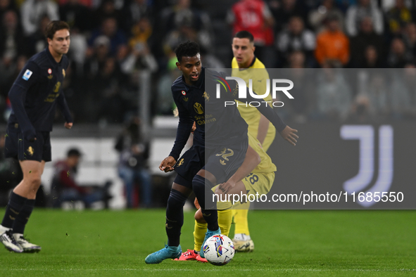 Juan Cabal of Juventus FC is in action during the match between Juventus FC and SS Lazio, the 8th turn of the Italian Lega Serie A Enilive 2...