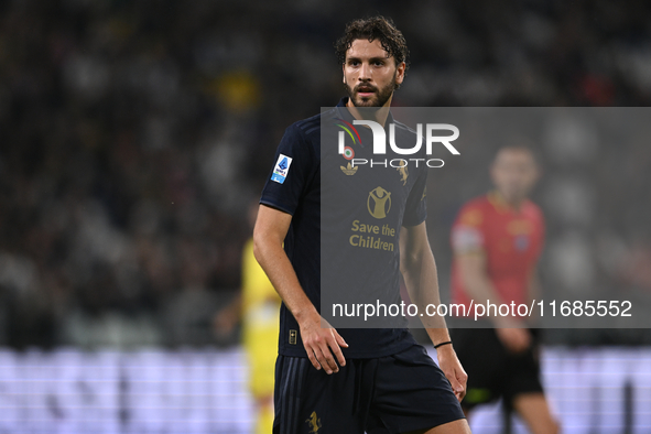 Manuel Locatelli of Juventus FC looks on during the match between Juventus FC and SS Lazio in the 8th round of the Italian Lega Serie A Enil...