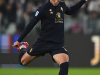 Vasilije Adzic of Juventus FC is in action during the match between Juventus FC and SS Lazio in the 8th round of the Italian Lega Serie A En...